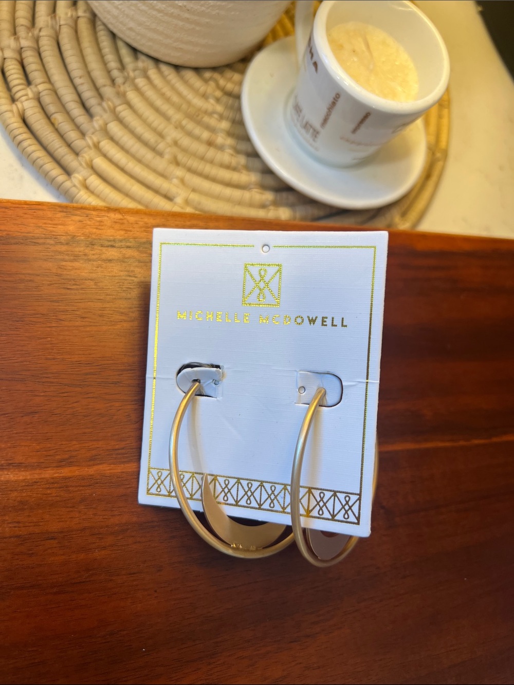 Michelle McDowell Gold Hoop Earrings - Sleek Lightweight Hoops